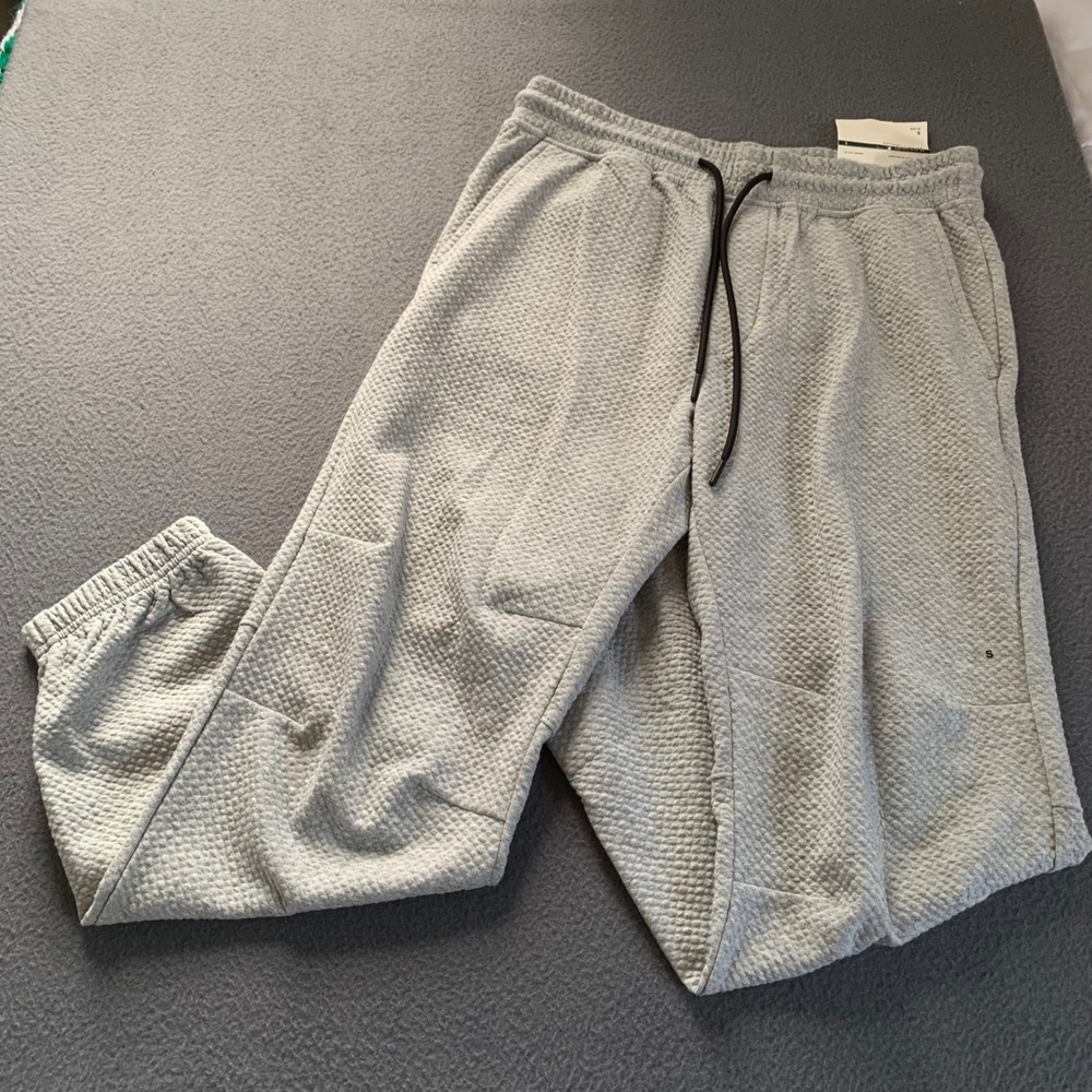 NWT American Eagle AE 24/7 Jogger Textured Heather Gray Men's Size S Drawstring